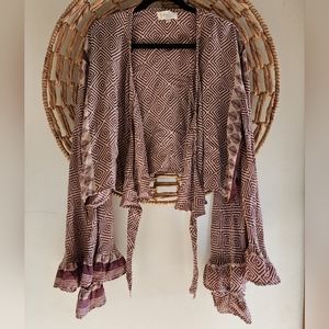 Kantha Bae Groovy Upcycled Silk Shrug